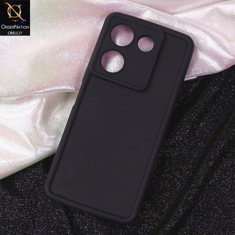 Tecno Camon 20 Cover - Black - Soft Silicone Case With Round Bumper Matte TPU Shockproof Cover