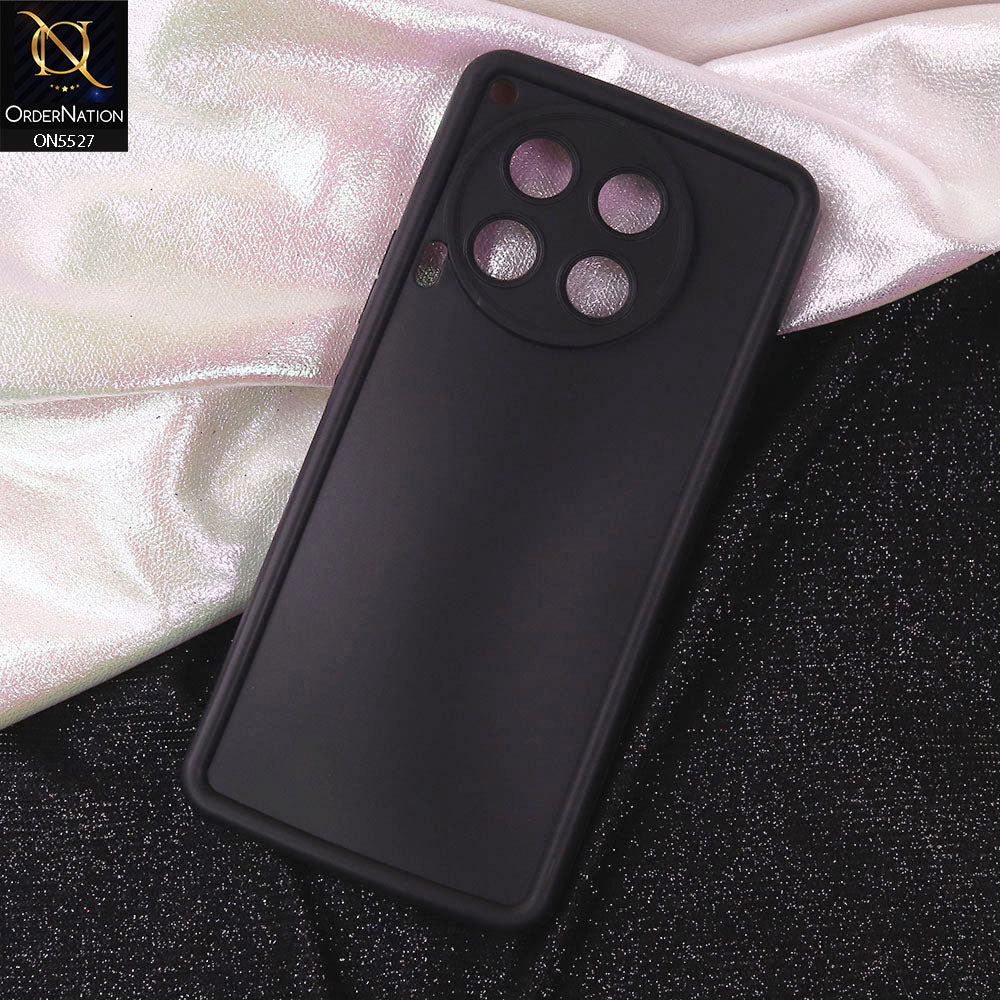 Tecno Camon 30 Cover - Black - Soft Silicone Case With Round Bumper Matte TPU Shockproof Cover