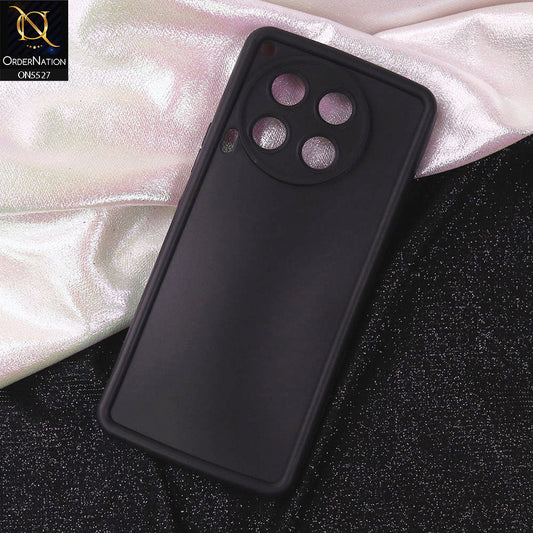 Tecno Camon 30 Cover - Black - Soft Silicone Case With Round Bumper Matte TPU Shockproof Cover