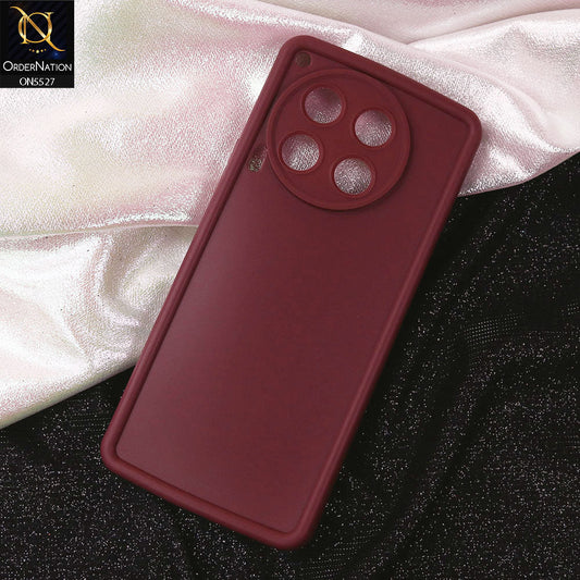 Tecno Camon 30 Cover - Maroon - Soft Silicone Case With Round Bumper Matte TPU Shockproof Cover