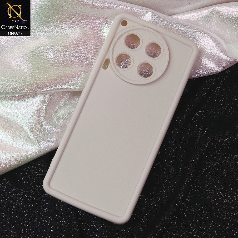 Tecno Camon 30 Cover - Off White -Soft Silicone Case With Round Bumper Matte TPU Shockproof Cover