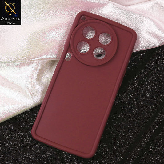 Tecno Camon 30 Premier 5G Cover - Maroon - Soft Silicone Case With Round Bumper Matte TPU Shockproof Cover
