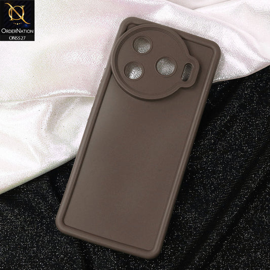 Tecno Camon 30 Pro 5G Cover - Brown -Soft Silicone Case With Round Bumper Matte TPU Shockproof Cover