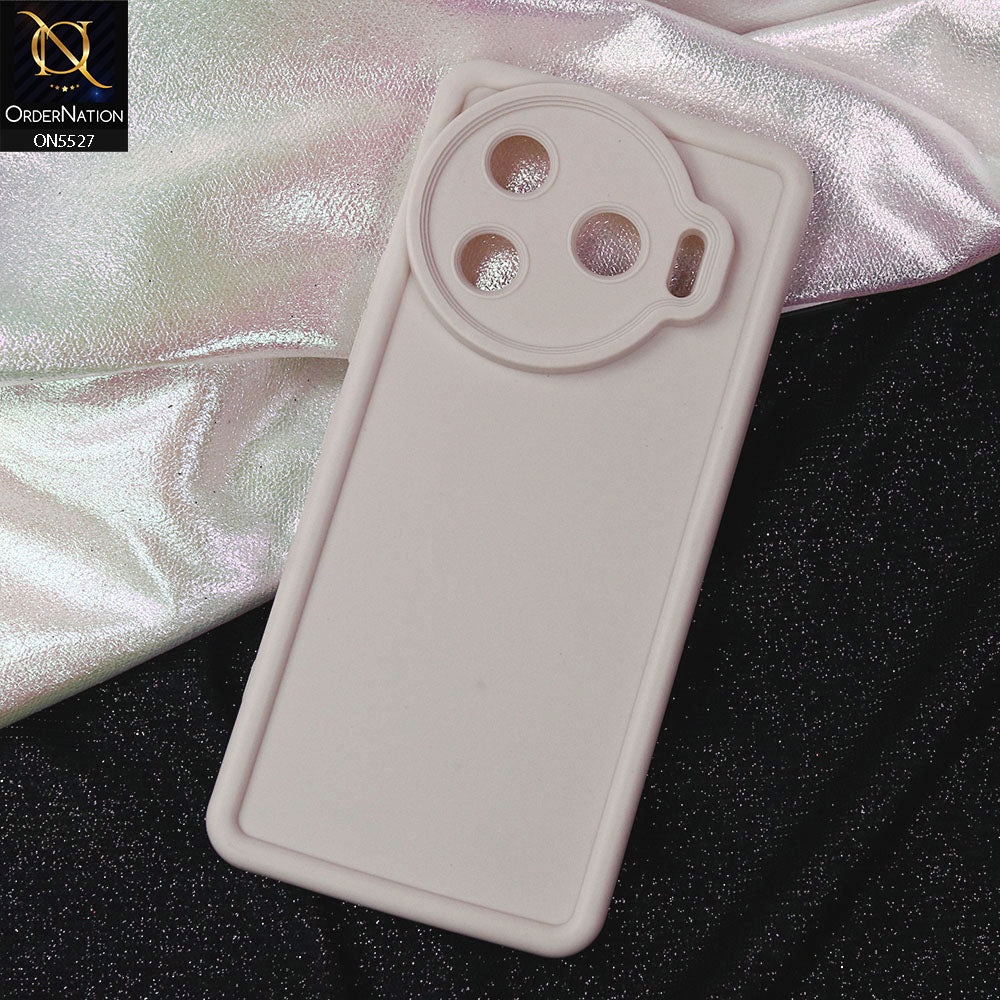 Tecno Camon 30 Pro 5G Cover - Off White -Soft Silicone Case With Round Bumper Matte TPU Shockproof Cover