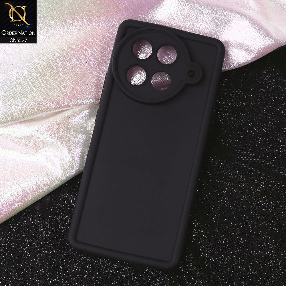 Tecno Camon 30S Cover - Black - Soft Silicone Case With Round Bumper Matte TPU Shockproof Cover