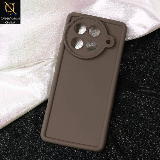 Tecno Camon 30S Cover - Brown -Soft Silicone Case With Round Bumper Matte TPU Shockproof Cover