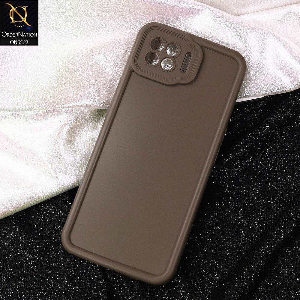 Oppo A73 Cover - Brown -Soft Silicone Case With Round Bumper Matte TPU Shockproof Cover