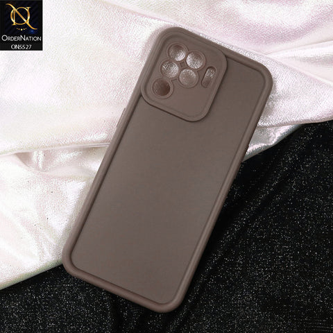 Oppo F19 Pro Cover - Brown -Soft Silicone Case With Round Bumper Matte TPU Shockproof Cover
