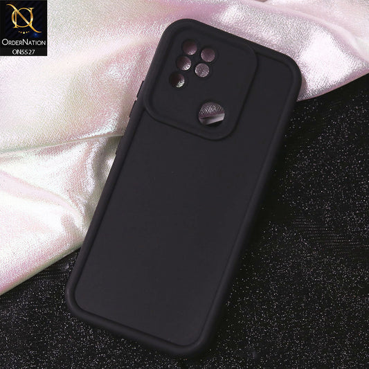 Infinix Hot 10 Cover - Black - Soft Silicone Case With Round Bumper Matte TPU Shockproof Cover
