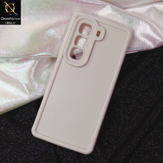 Infinix Hot 50 Pro Plus Cover - Off White -Soft Silicone Case With Round Bumper Matte TPU Shockproof Cover