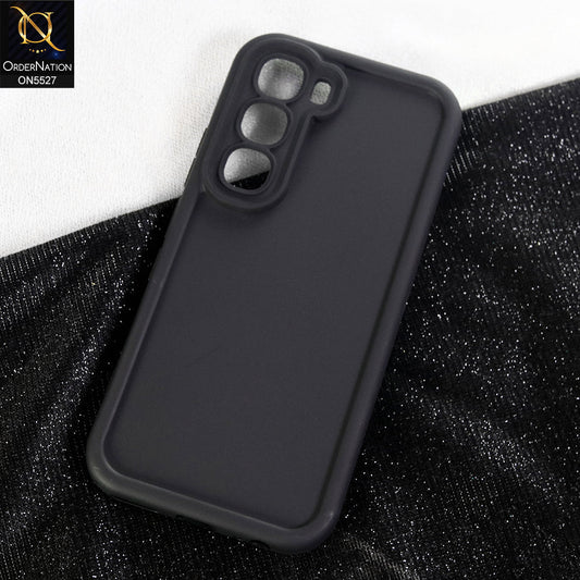 Infinix Hot 60 Cover - Black - Soft Silicone Case With Round Bumper Matte TPU Shockproof Cover