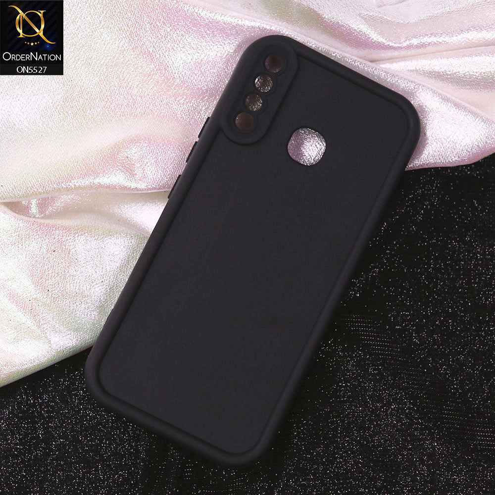 Infinix Hot 8 Cover - Black - Soft Silicone Case With Round Bumper Matte TPU Shockproof Cover