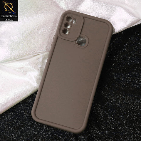 Infinix Hot 9 Play Cover - Brown - Soft Silicone Case With Round Bumper Matte TPU Shockproof Cover