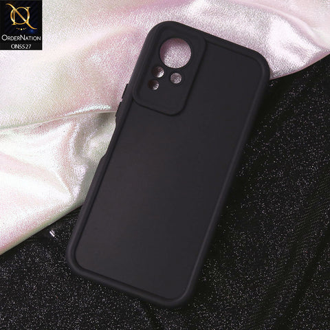 Infinix Note 11 Cover - Black - Soft Silicone Case With Round Bumper Matte TPU Shockproof Cover
