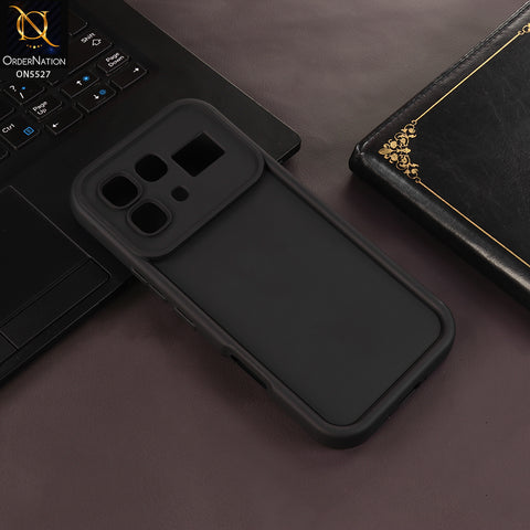 Infinix Note 60 Cover - Black - Soft Silicone Case With Round Bumper Matte TPU Shockproof Cover