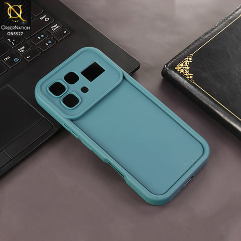 Infinix Note 60 Cover - Dark Green - Soft Silicone Case With Round Bumper Matte TPU Shockproof Cover