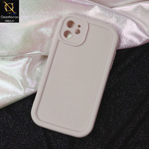iPhone 11 Cover - Off White -Soft Silicone Case With Round Bumper Matte TPU Shockproof Cover