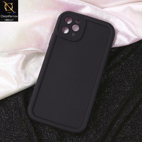 iPhone 11 Pro Cover - Black - Soft Silicone Case With Round Bumper Matte TPU Shockproof Cover