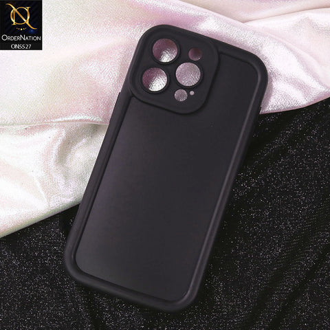 iPhone 13 Pro Cover - Black - Soft Silicone Case With Round Bumper Matte TPU Shockproof Cover
