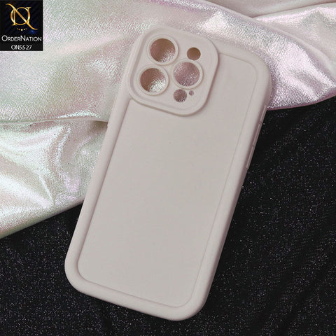 iPhone 13 Pro Cover - Off White -Soft Silicone Case With Round Bumper Matte TPU Shockproof Cover