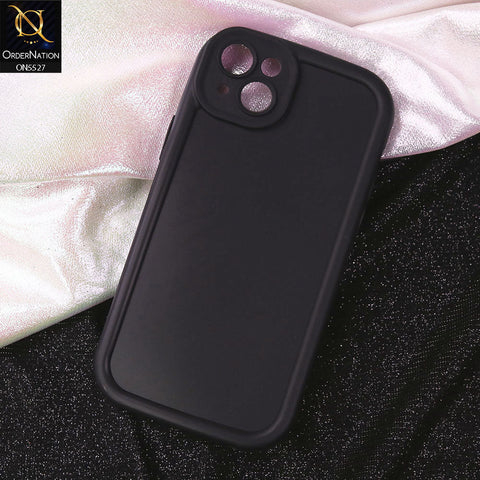 iPhone 14 Plus Cover - Black - Soft Silicone Case With Round Bumper Matte TPU Shockproof Cover