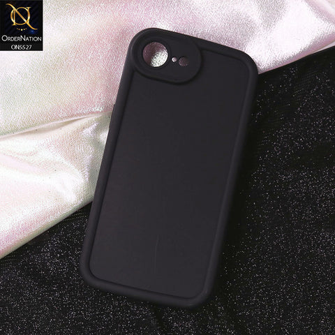 iPhone 16e Cover - Black - Soft Silicone Case With Round Bumper Matte TPU Shockproof Cover