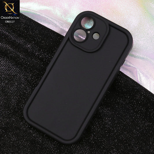iPhone 17 Cover - Black - Soft Silicone Case With Round Bumper Matte TPU Shockproof Cover