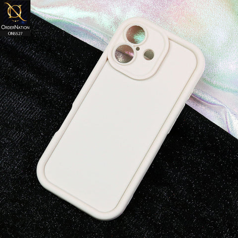 iPhone 17 Cover - Off White - Soft Silicone Case With Round Bumper Matte TPU Shockproof Cover