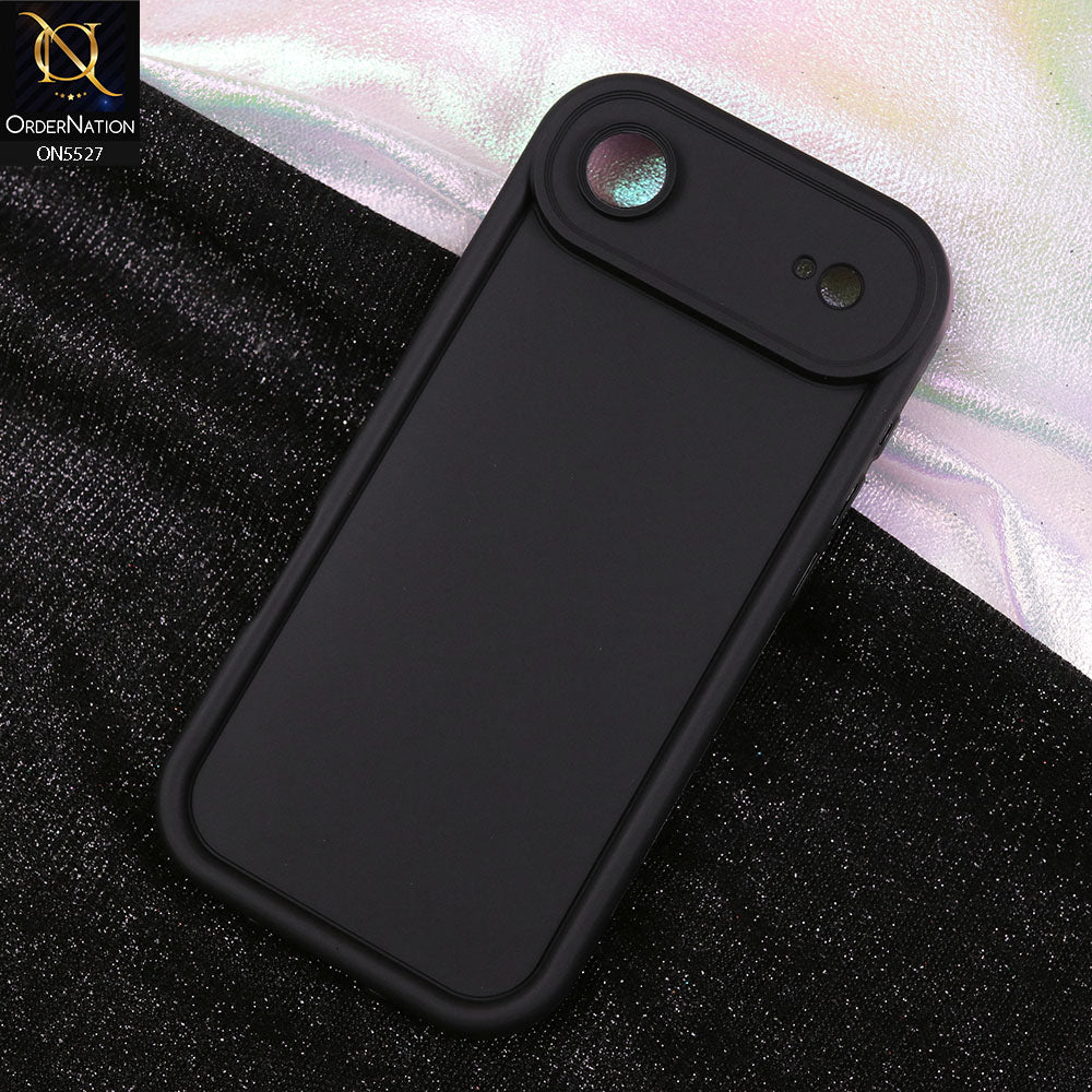 iPhone 17 Air Cover - Black - Soft Silicone Case With Round Bumper Matte TPU Shockproof Cover