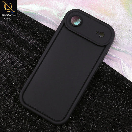 iPhone 17 Air Cover - Black - Soft Silicone Case With Round Bumper Matte TPU Shockproof Cover