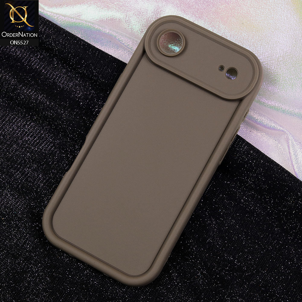 iPhone 17 Air Cover - Brown - Soft Silicone Case With Round Bumper Matte TPU Shockproof Cover