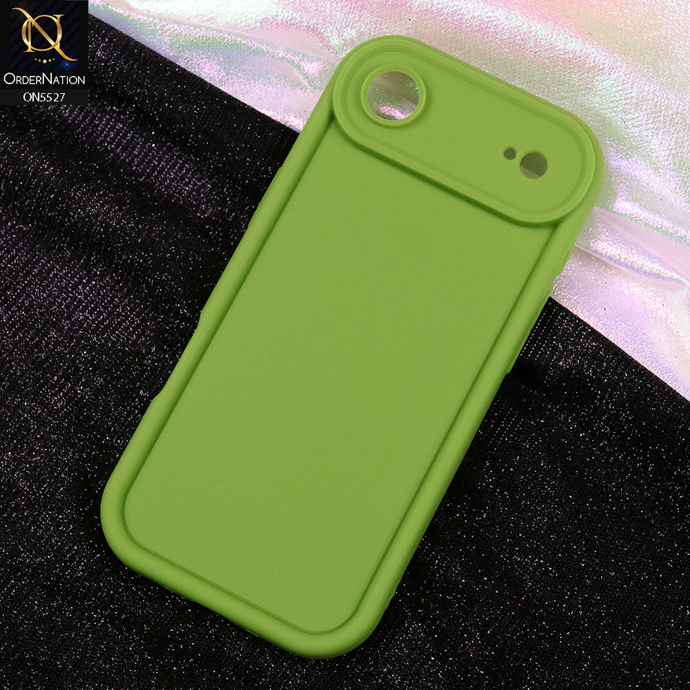 iPhone 17 Air Cover - Light Green - Soft Silicone Case With Round Bumper Matte TPU Shockproof Cover