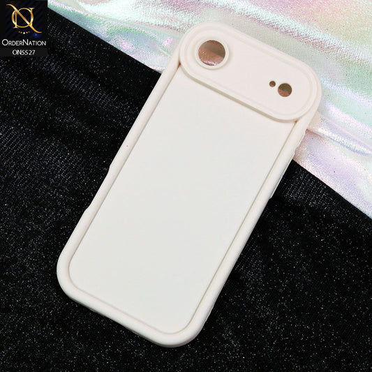 iPhone 17 Air Cover - Off White - Soft Silicone Case With Round Bumper Matte TPU Shockproof Cover