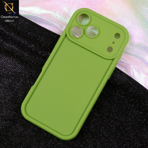 iPhone 17 Pro Cover - Light Green - Soft Silicone Case With Round Bumper Matte TPU Shockproof Cover