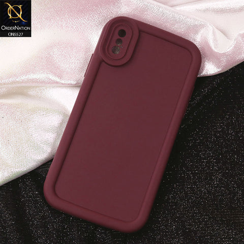 iPhone 11 Pro Cover - Maroon - Soft Silicone Case With Round Bumper Matte TPU Shockproof Cover