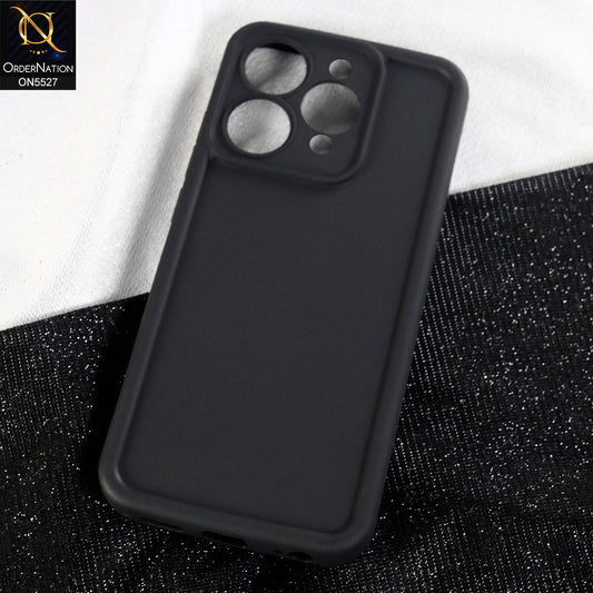 Itel A50 Cover - Black - Soft Silicone Case With Round Bumper Matte TPU Shockproof Cover