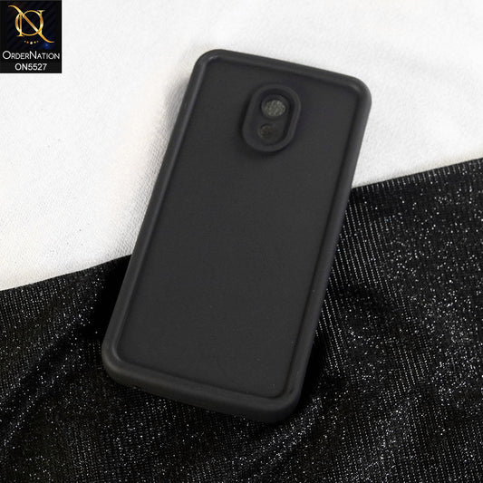 Itel A16 Cover - Black - Soft Silicone Case With Round Bumper Matte TPU Shockproof Cover