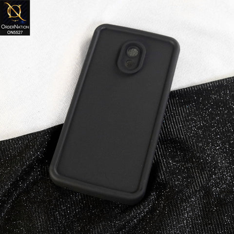 Itel A16 Cover - Black - Soft Silicone Case With Round Bumper Matte TPU Shockproof Cover