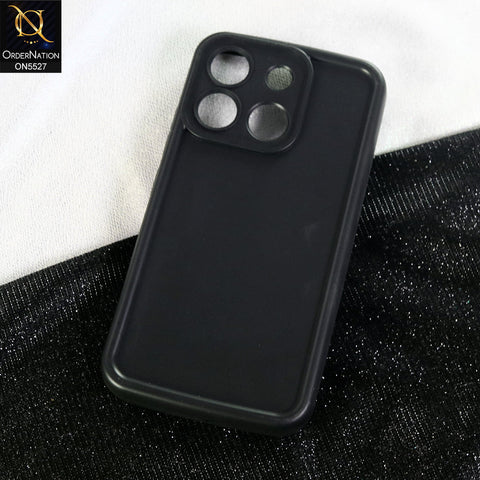 Itel A18s Cover - Black - Soft Silicone Case With Round Bumper Matte TPU Shockproof Cover