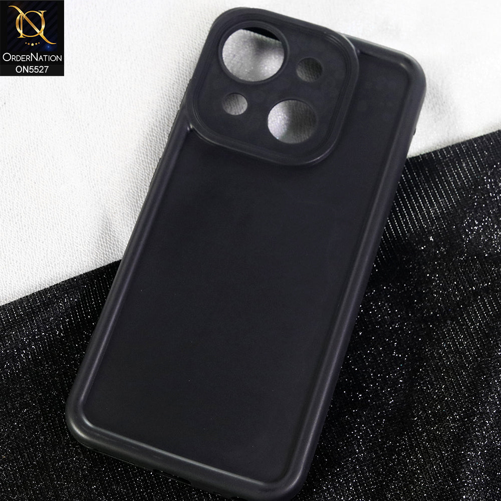 Itel A50C Cover - Black - Soft Silicone Case With Round Bumper Matte TPU Shockproof Cover