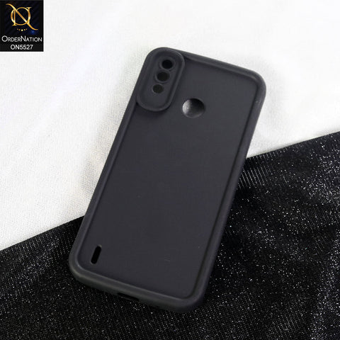Itel A56 Cover - Black - Soft Silicone Case With Round Bumper Matte TPU Shockproof Cover
