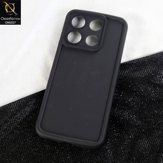 itel A60s Cover - Black - Soft Silicone Case With Round Bumper Matte TPU Shockproof Cover
