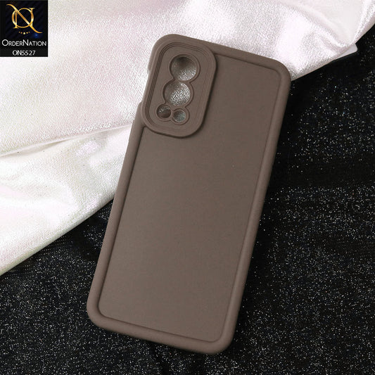OnePlus Nord 2 Cover - Brown -Soft Silicone Case With Round Bumper Matte TPU Shockproof Cover