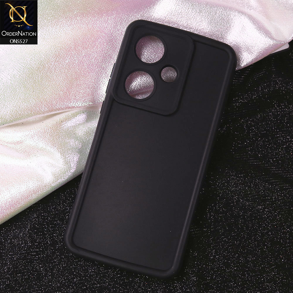 OnePlus Nord CE3 Cover - Black - Soft Silicone Case With Round Bumper Matte TPU Shockproof Cover