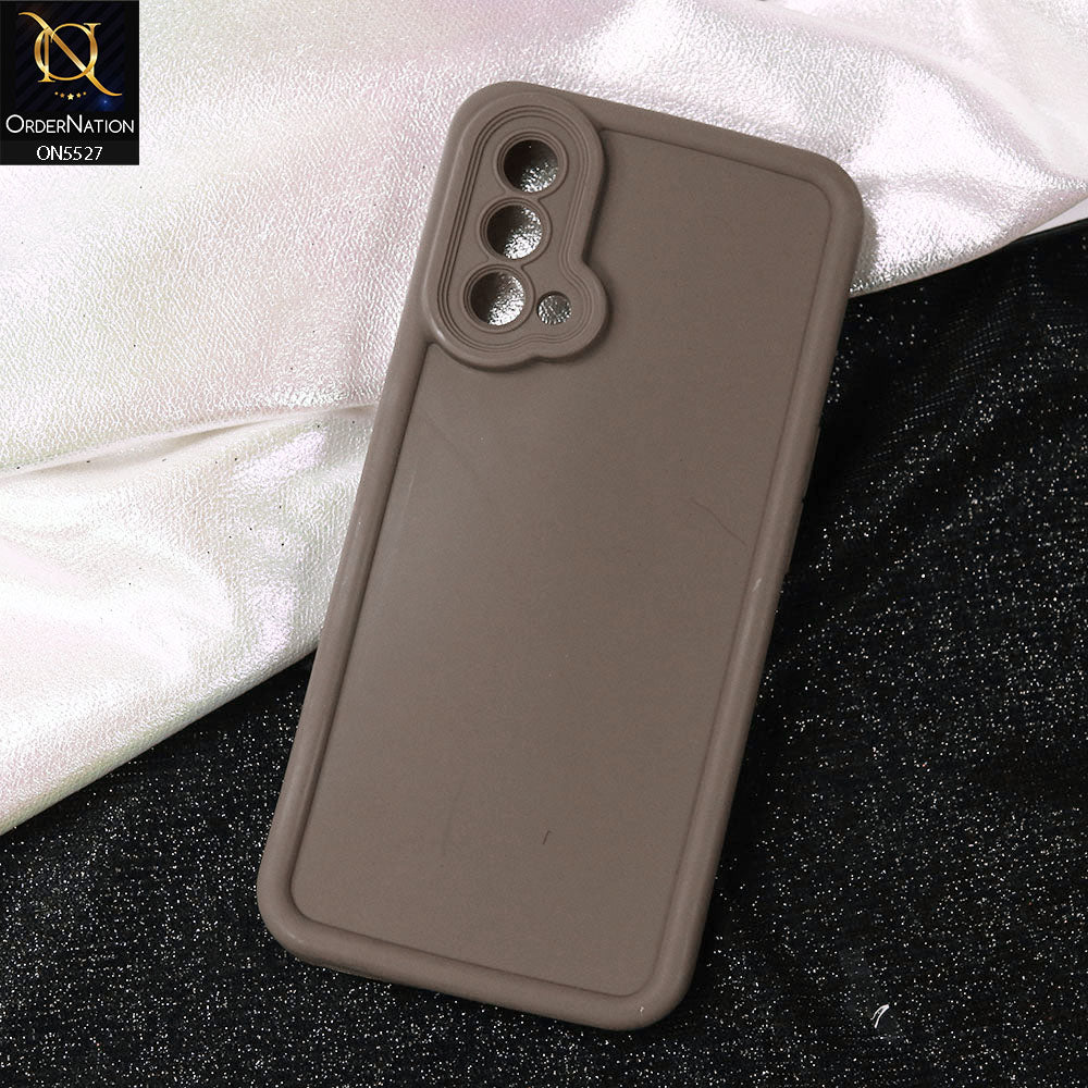 OnePlus Nord CE 5G Cover - Brown -Soft Silicone Case With Round Bumper Matte TPU Shockproof Cover