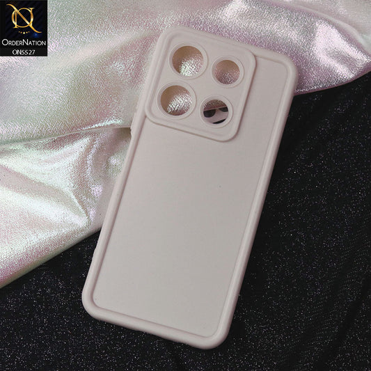 Infinix Note 30 Pro Cover - Off White -Soft Silicone Case With Round Bumper Matte TPU Shockproof Cover