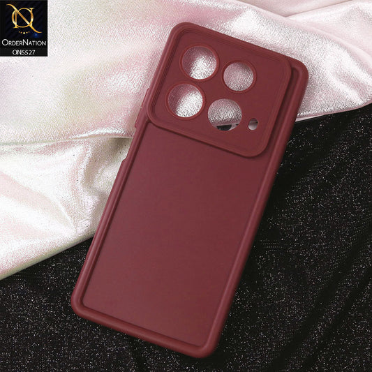 Infinix Note 40 Cover - Maroon - Soft Silicone Case With Round Bumper Matte TPU Shockproof Cover