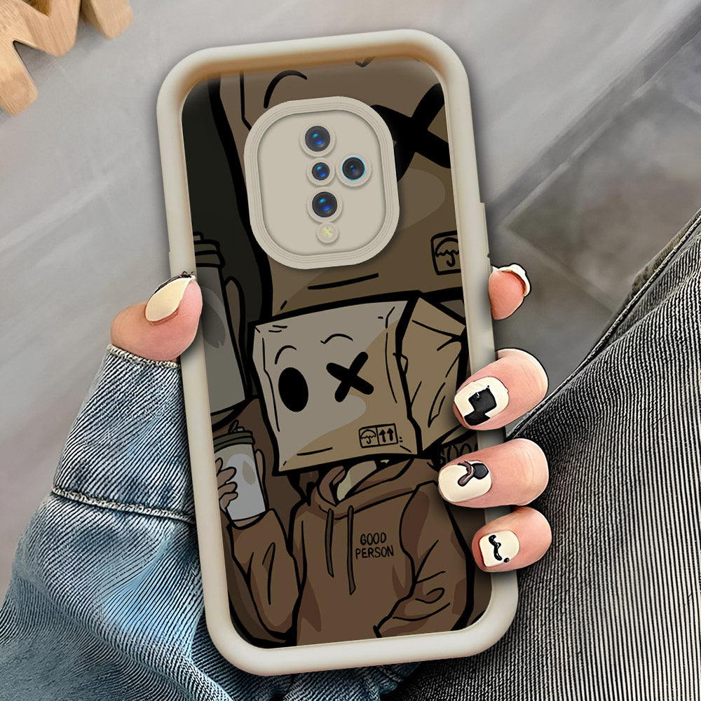 Vivo S1 Pro  - Offwhite - D4 - ONation Step Up Series - HQ Liquid Silicone Soft Case