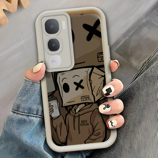 Vivo Y400 - Offwhite - D4 - ONation Step Up Series - HQ Liquid Silicone Soft Case