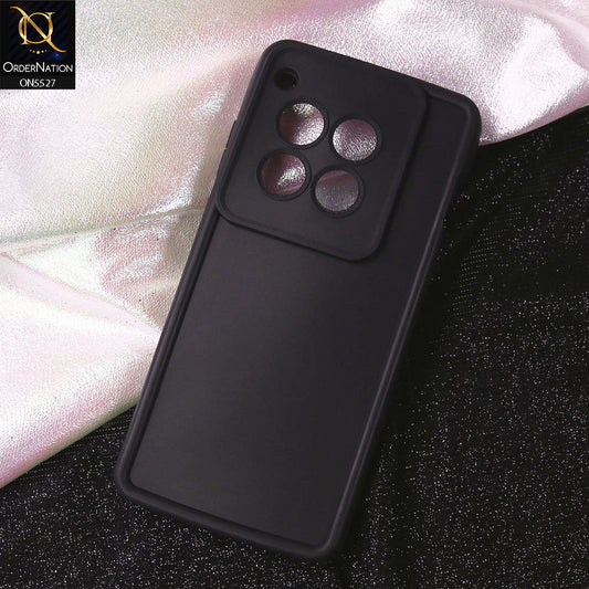 OnePlus Ace 3 Cover - Black - Soft Silicone Case With Round Bumper Matte TPU Shockproof Cover